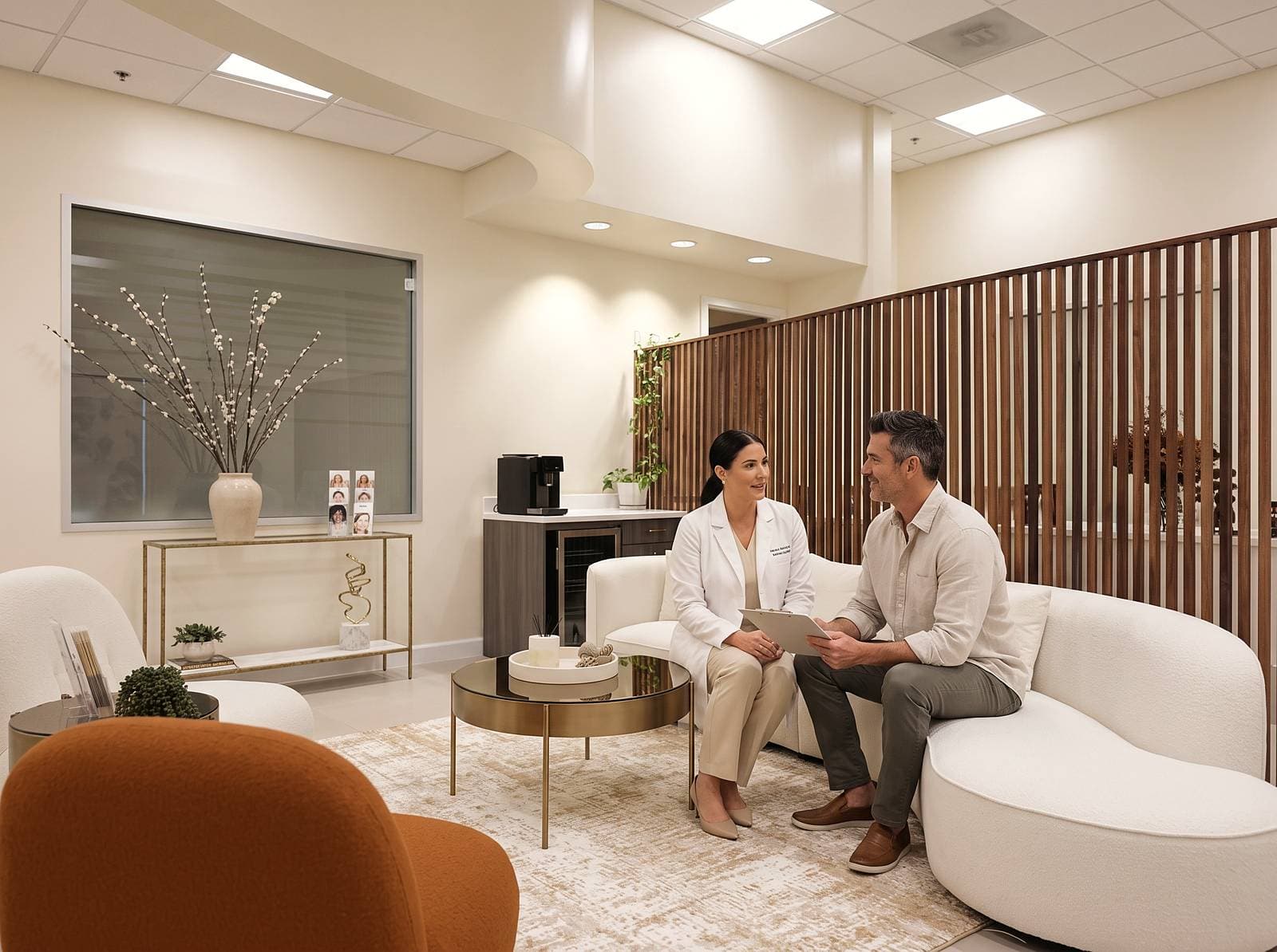 Physician reviewing hormone lab results for TRT and men's hormone therapy at The Body Bar MD